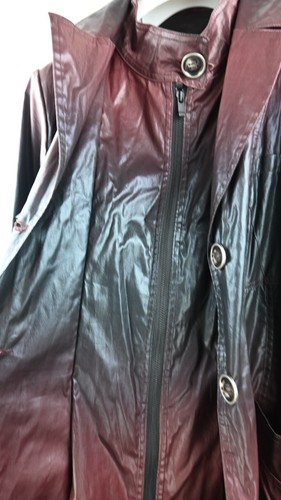 M.E.L Australia ombre lightweight trenchcoat in burgandy/black size 14 - Picture 6 of 11