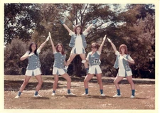 Vintage Girls Cheerleading Spirit Team Group Photo 1960's / 70's-Snapshot