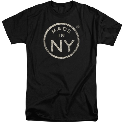 NYC Tall T-Shirt Distressed Made In NY Schwarz Tee - Bild 1 von 2