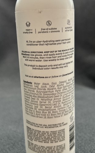 Overtone Desert Rose Color Depositing Daily Conditioner 8oz - Bild 3 von 3