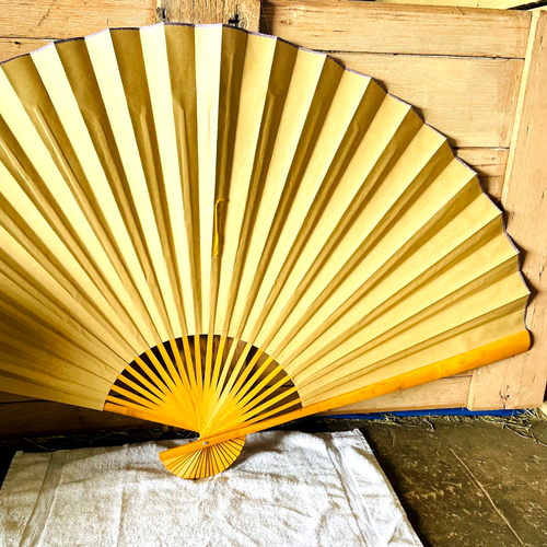 Palastgroßer chinesischer kaiserlicher Drachen auf Seide Wandfächer handbemalt orientalisch - Bild 6 von 11