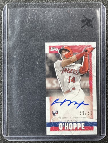 LOGAN O'HOPPE 2023 TOPPS RIP BASEBALL ROOKIE ON-CARD AUTO 39/50 RC - Picture 1 of 2