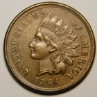 1864 L  Indian Head Cent AU  "Not Cleaned - Actual Coin Pictured"