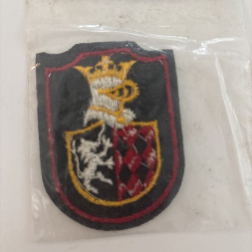 ROT & SCHWARZ Wappen Patch kleine Applikation Kleidung Verzierung - Bild 2 von 2