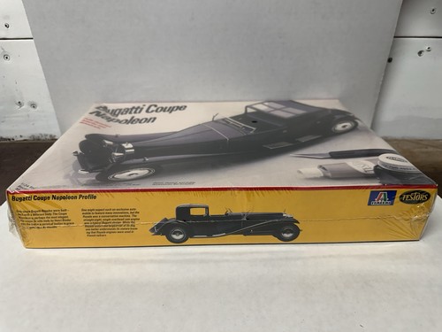 Testors Bugatti Coupe Napoleon 1/24 Model Kit #835 1984 NEW SEALED - Picture 2 of 5