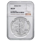 Lot of 30 SILVER EAGLE NGC MS 69 BROWN LABEL ~ NO SPOTS PRISTINE ~ RANDOM YEARS