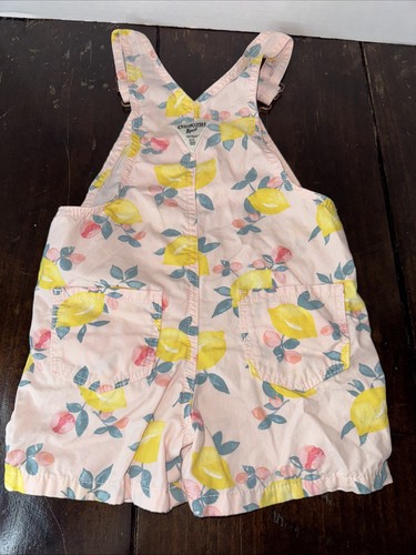 OshKosh Lemon Overall Denim Shortalls Overall Strampler Kleinkind Mädchen 3T - Bild 7 von 10