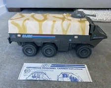 GI Joe 1983 APC Vehicle Amphibious Personnel Carrier + Blueprint Instructions