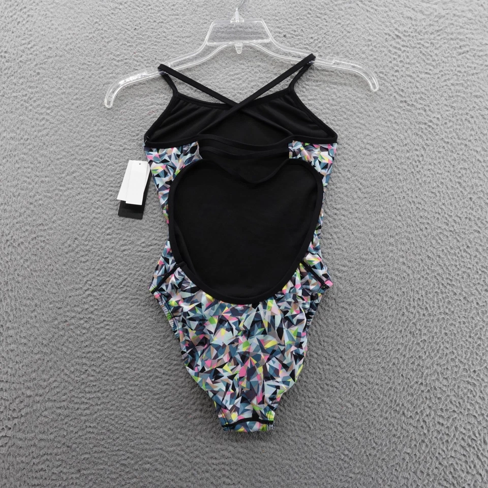 Traje de baño TYR Prismbreak Diamond de una pieza pequeño negro multi mujer Durafast NUEVO Foto 2 de 4