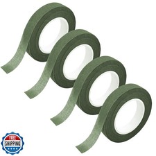Pyrisuu 4 Rolls Floral Tapes Olive Green, 1/2" inch Wide Flower Tape for Wedd