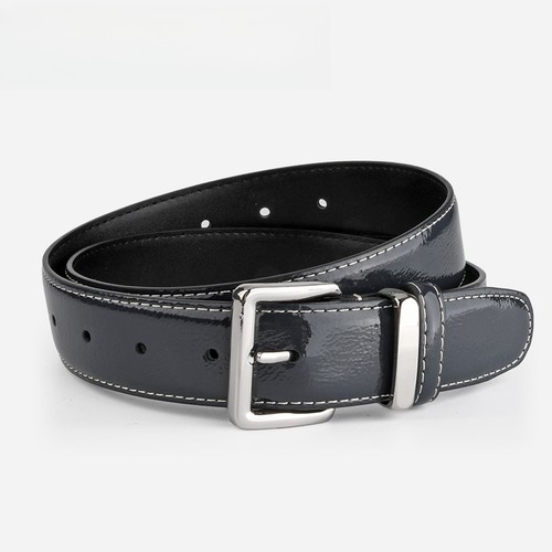 Damen einfacher robuster Echtleder Silberlegierung Schnalle Taillengürtel verstellbar - Bild 27 von 34