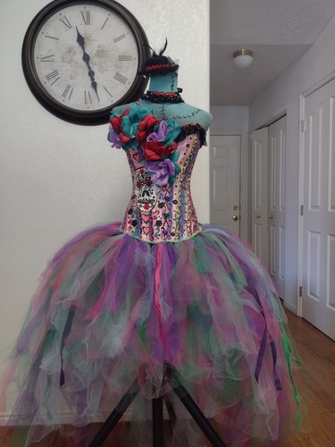 Tag der Toten Korsett Kostüm Maßanfertigung Gr. M - Bild 1 von 4