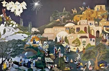 Danielle Spohn Moes “O’Little Town of Bethlehem” Signed Ltd Ed AP Litho *damage*
