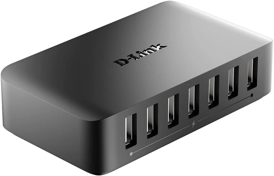 D-Link DUB-H7/B 7-Port USB 2.0 Hub - UK Version USB 7 in 1 - Image 3 of 4