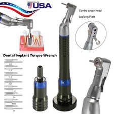 Implant Torque Wrench Handpiece w/ Disinfection Box Adjustable Black Dental US