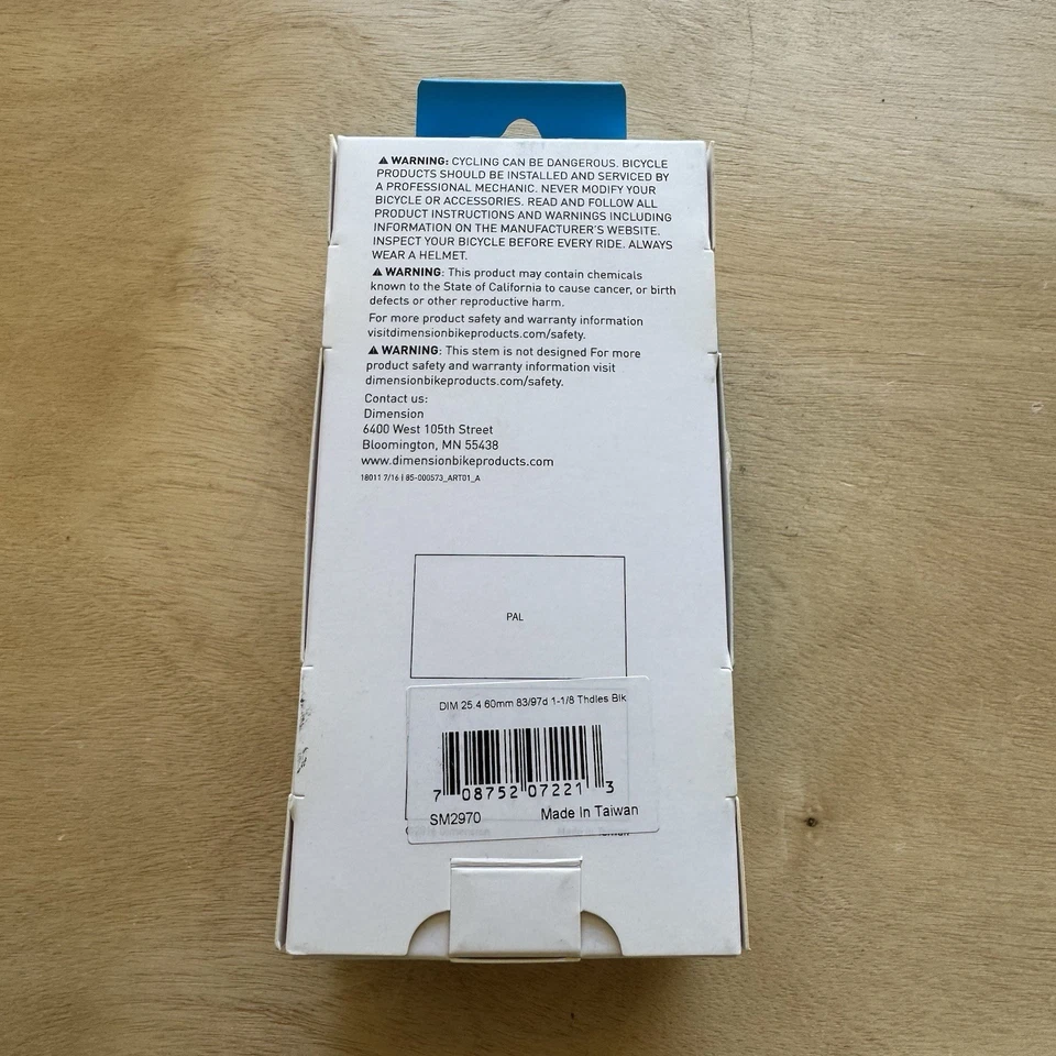 Dimension 60mm Black Aluminum Mountain Bike Stem 25.4mm Bar Clamp BLACK NEW - Image 3 of 4