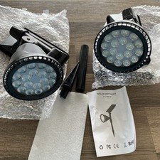 2 Pack Solar Powered Spot Lights Outdoor Waterproof Super Bright LED Yard /ae