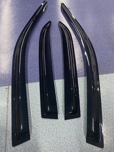 Tape-On Window Visors Sun Rain Wind Guards Vent Shade For 2011-2022 Chrysler 300 - Picture 7 of 12