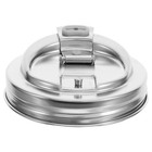  Mason Jar Drinking Lid: Stainless Steel Jar Lid Wide Mouth - Leak-Proof
