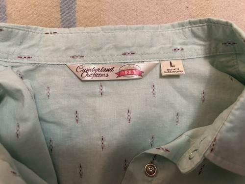 Cumberland Outfitters Women’s L sleeveless print Pastel Green western pearl snap - Bild 3 von 7