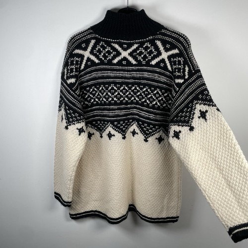 Lauren Ralph Lauren Fair Isles 1/4 Zip Sweater 100% Wool Nordic Mens Size M - Picture 15 of 20