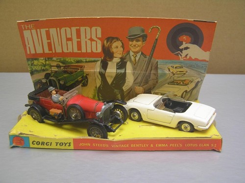 Corgi Toys GS40 Gift Set 40 The Avengers Steed Bentley + Lotus Partial Set NM - Picture 1 of 12