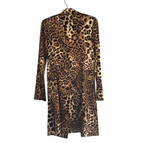 Cache CONGO Animal Print Trench Coat Jacket Top Red Lining Lined New $278 NWT - Picture 7 of 8