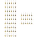  Set of 4 Christmas Tree Decoration Star Small Ornaments for Silver