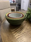 Set of 4 Bauer Beehive Mixing Bowls. Vintage. Made In USA