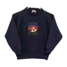 Vintage Kids Looney Tunes Sylvester  Tweety Blue Size M 10-12 Used As-Is