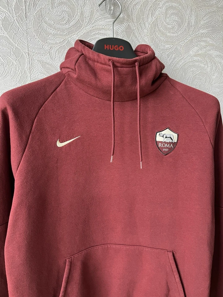 Nike AS Roma FC 2019/2020 Fútbol Fútbol Sudadera con Capucha Borgoña Para Hombre Talla M Foto 2 de 4