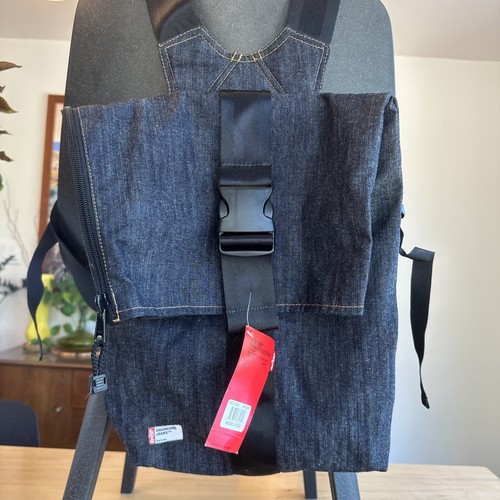 Vintage RARE Y2K 1999 Levi's Denim Jean Backpack RED TAB Bag Buckle NEW NOS - Picture 17 of 21