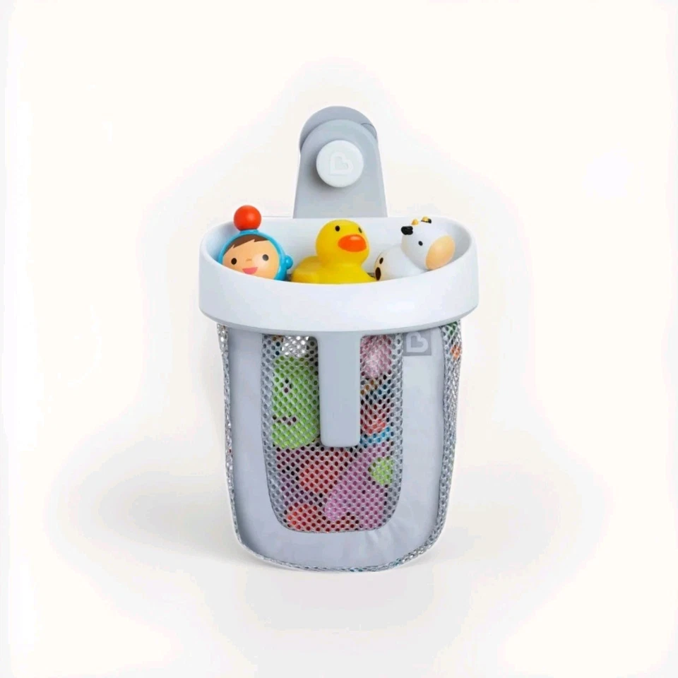 Munchkin Super Scoop Colgante Baño Juguete Organizador y Almacenamiento con Malla de Secado - Gris Foto 2 de 4