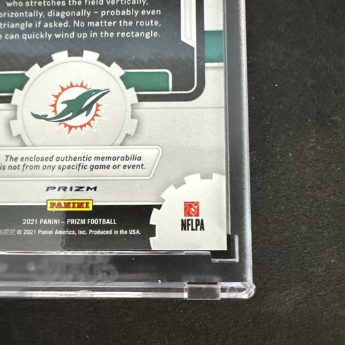 2021 Panini Prizm Rookie Gear Jaylen Waddle RG-8 Silver Prizm MEM RC Dolphins - Picture 9 of 10