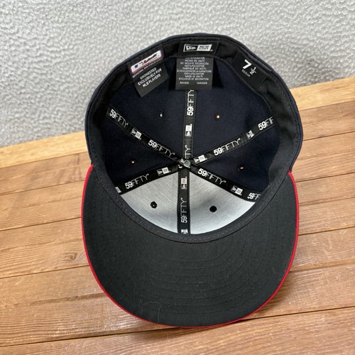Atlanta Braves Hat Adult 7 1/2 Blue New Era 59Fifty Fitted On Field Cap Baseball - Picture 6 of 10