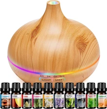 Aroma Diffusers for Essential Oils Large Room with 10 Essential Oils,Ultrasonic 