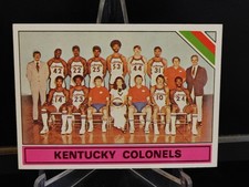 Artis Gilmore 1975-76 Topps Team Photo Checklist #323 - Kentucky Colonels