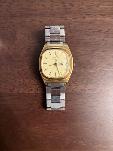 Vintage Timex Viscount Automatic Day Date Watch—Working