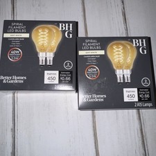 4 spiral filament Edison lightbulbs 40w 5.5W bulbs A15 Set Of 8