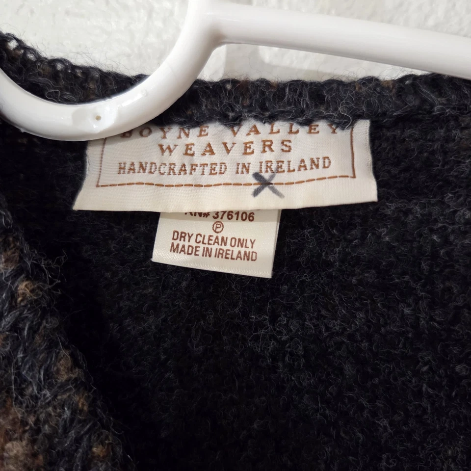 Boyne Valley Weavers One Size Brown Wool Blend Cape Scarf Shawl Wrap Ireland - Image 3 of 4