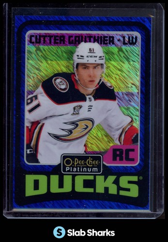 2024 O-PEE-CHEE PLATINUM #R88 CUTTER GAUTHIER RETRO BLUE LUSTER RC ROOKIE /100