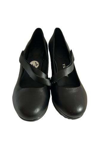 Tsubo women's Karris leather Mary Jane wedge heel shoes size 7.5 black - Picture 5 of 14