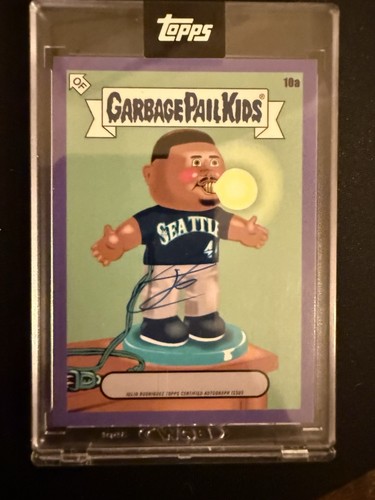 Julio Rodriguez Autograph 2022 Topps GPK X MLB Purple Foil /25 Garbage Pail Kids - Picture 1 of 2