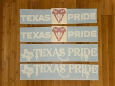 Texas Pride Trailer Decals Stickers (2) Replacement 12"-48" Old & New Design