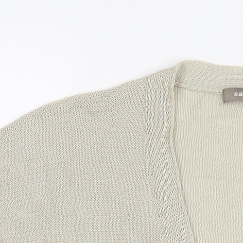 Cárdigan para mujer Sandwich beige con cuello en V, talla S - Imagen 6 de 12