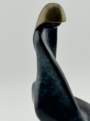 Escultura de mediados de siglo firmada por Paul Braslow 1986 de dos tonos mujer de Jerusalén 7 1/2 - Imagen 9 de 10