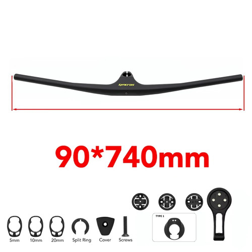 Full Carbon Fiber Integrated Cockpit Internal Cable -17° Degree MTB XC Handlebar - Picture 12 of 44