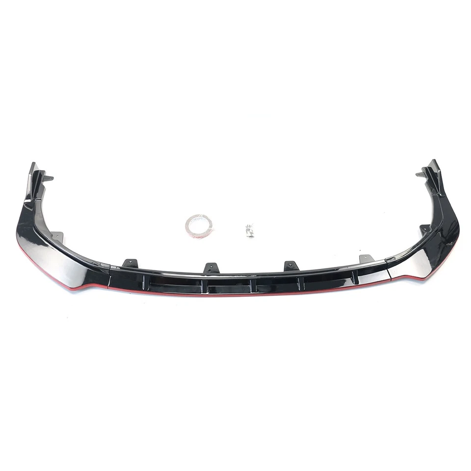 Juego de labios de parachoques delantero para Toyota Camry SE XSE 2021-2023 2024 borde negro brillante/rojo Foto 4 de 4