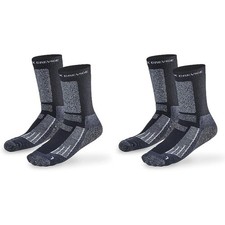 Merino outdoor socks long, 2 pairs, black/white, 4346