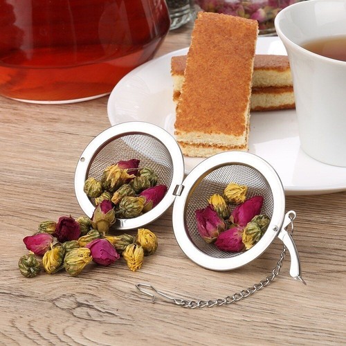 Tea Infuser Ball Mesh Loose Leaf Herb Strainer Stainless Steel Secure Locking - Picture 5 of 17